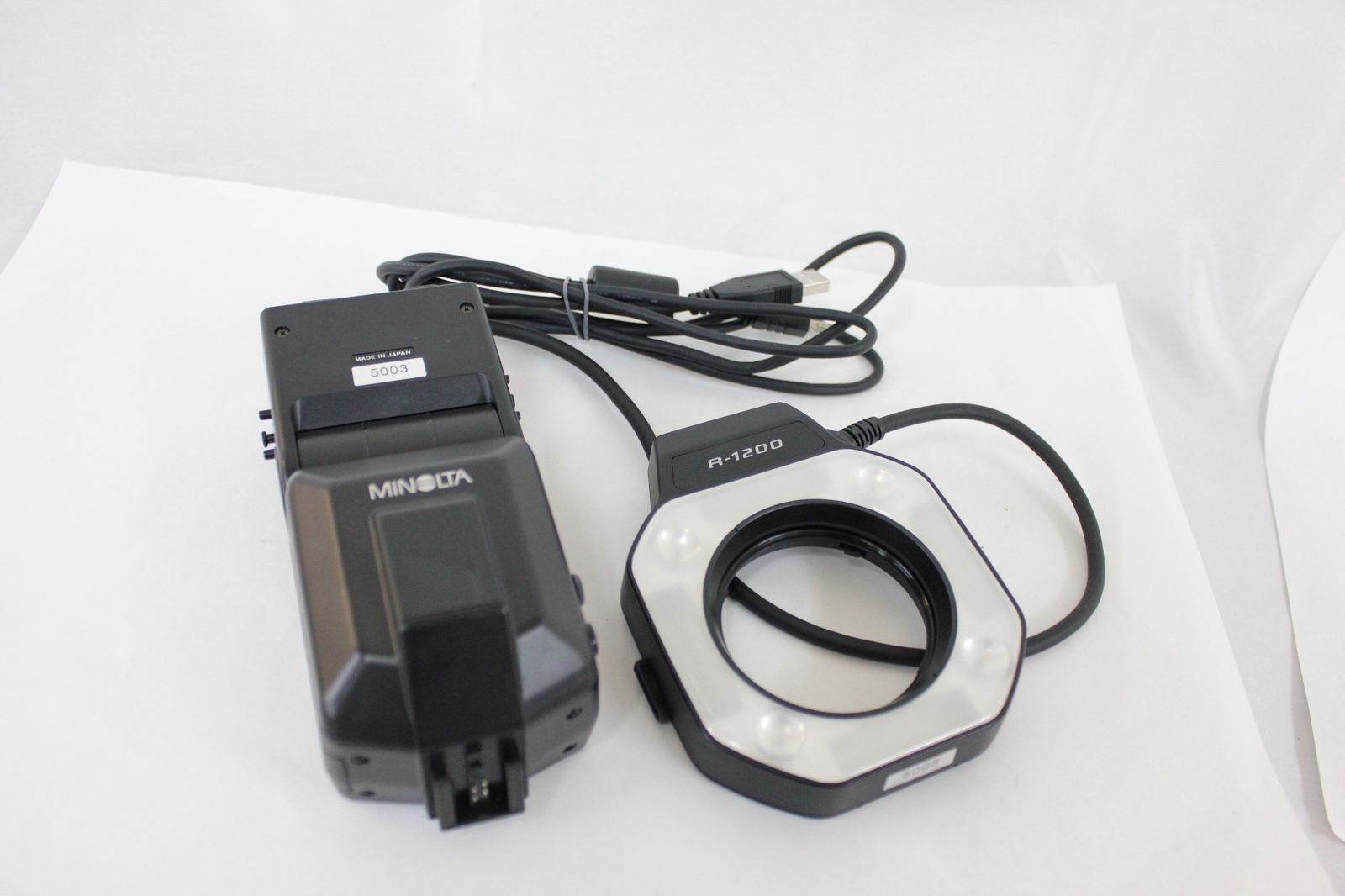 返品保証 ミノルタ Minolta MFC-1000 Macro Flash Controller R-1200 フラッシュ ストロボ M5075