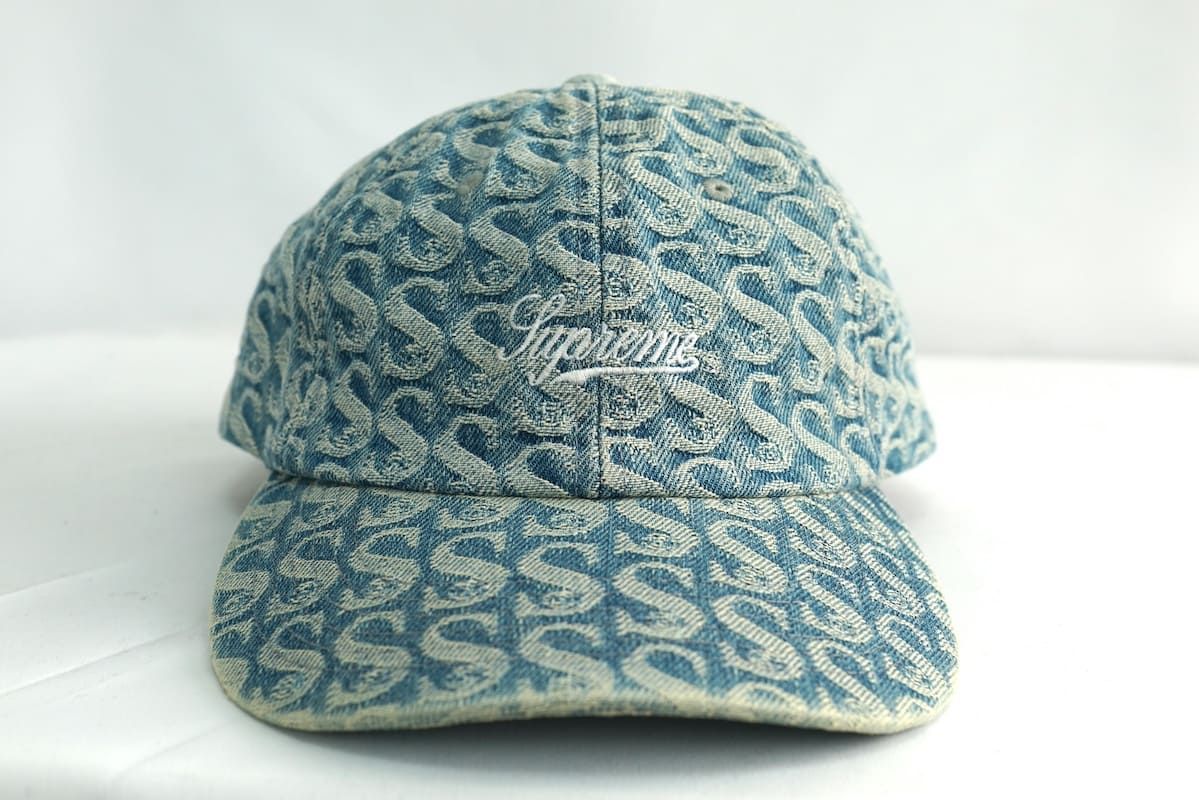 Supreme シュプリーム Monogram Denim モノグラム デニム 6-Panel Blue