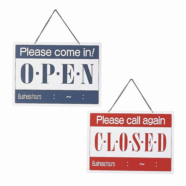 えいむ(AIM) オープン札 ホワイト 【OPEN･CLOＳED】 OC-2(005689-002)