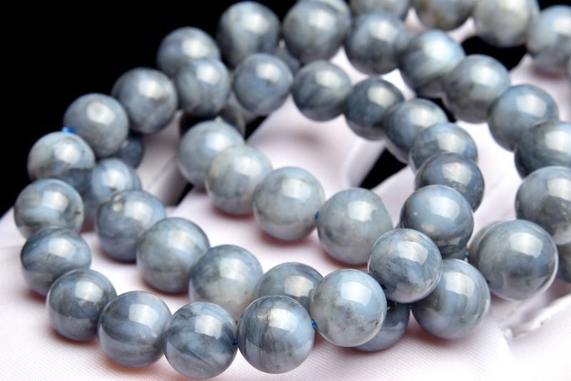天然石　パワーストーン　マーブル 希少◇マーブル模様 ブルーオパール 11.5mm ブレスレット 1個売り
