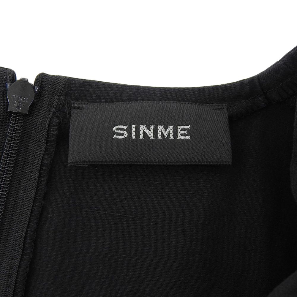 SINME Uネック ワンピース シンメ SINME シンメ 美品 SINME シンメ コットン×リネン Uネック