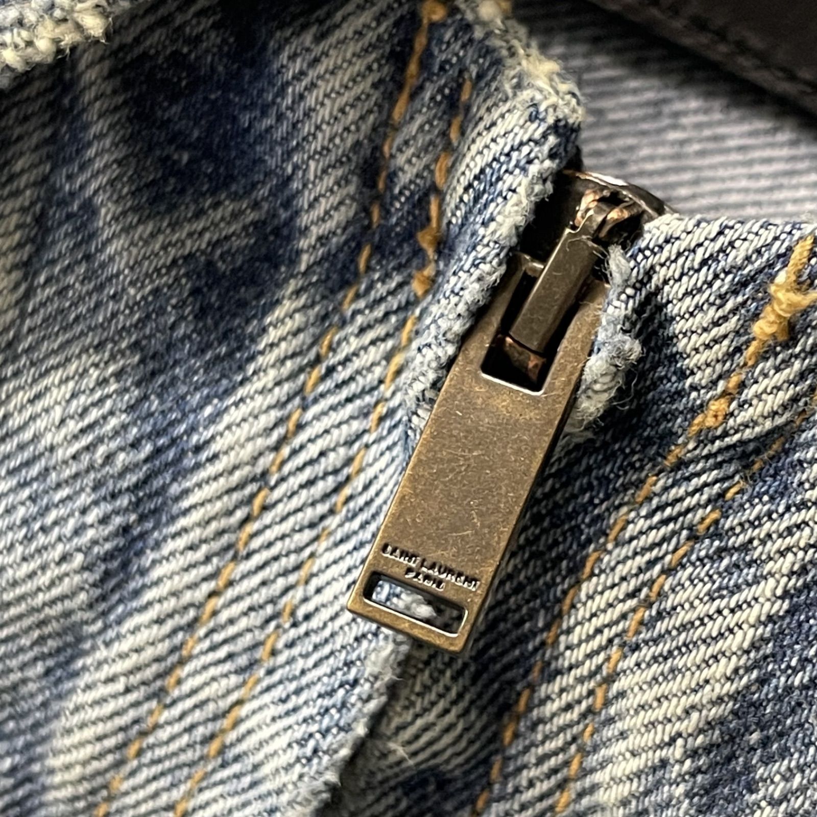 SAINTLAURENT ダメージデニムジャケット SAINT LAURENT - SAINT LAURENT 19ss DESTROY DENIM JACKETの