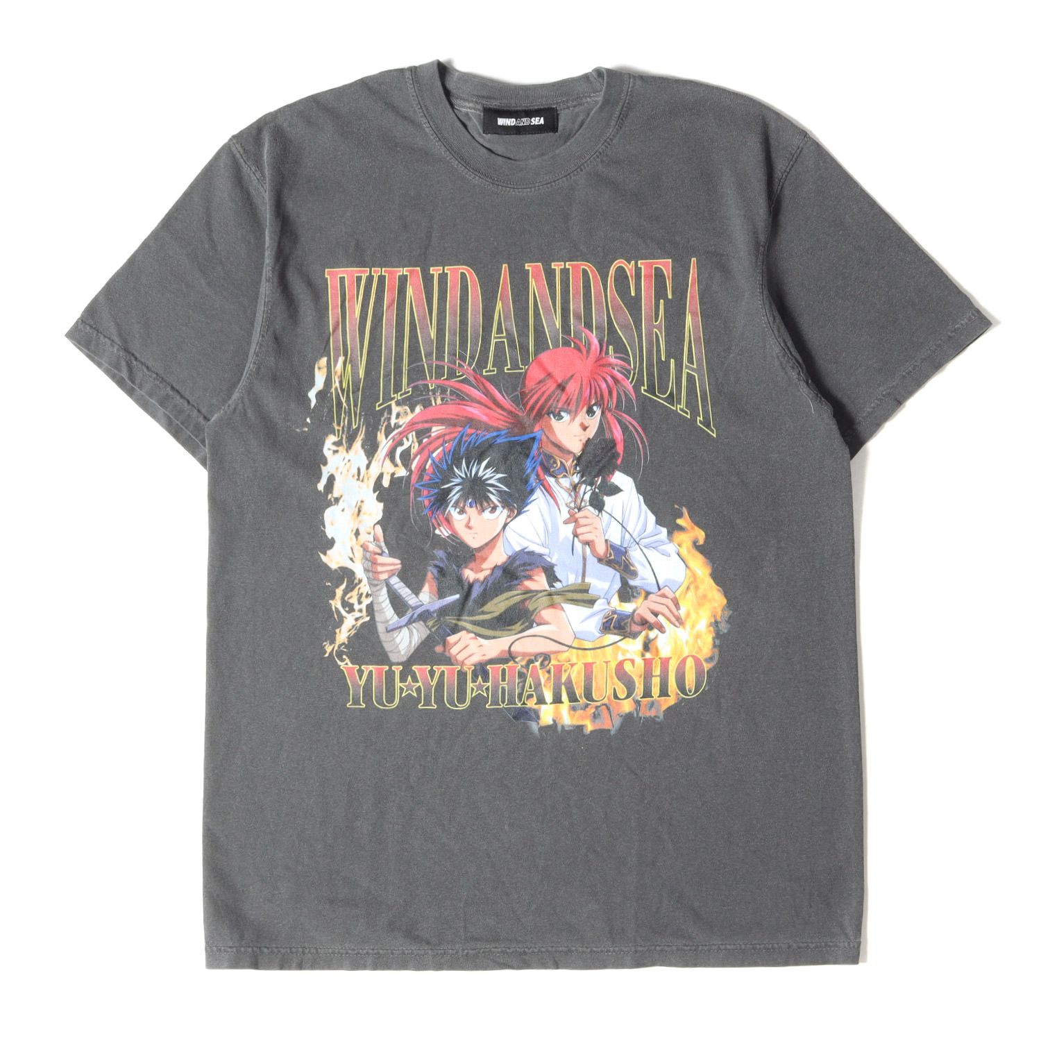 WIND AND SEA ウィンダンシー Tシャツ 幽遊白書 ウォッシュ加工 飛影