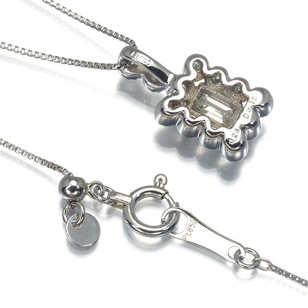 ダイヤ ダイヤモンド 0.24ct/0.15ct 2種カット ネックレス Pt900/Pt850  