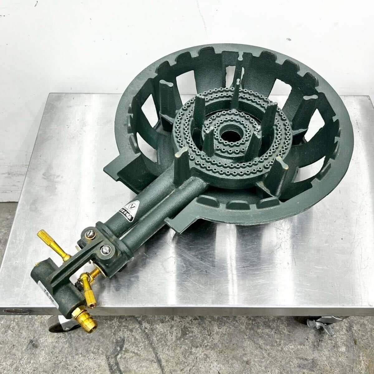 設置のみ♥品 タチバナ 鋳物コンロ TS-210 都市ガス 種火無し 下枠セット 厨房