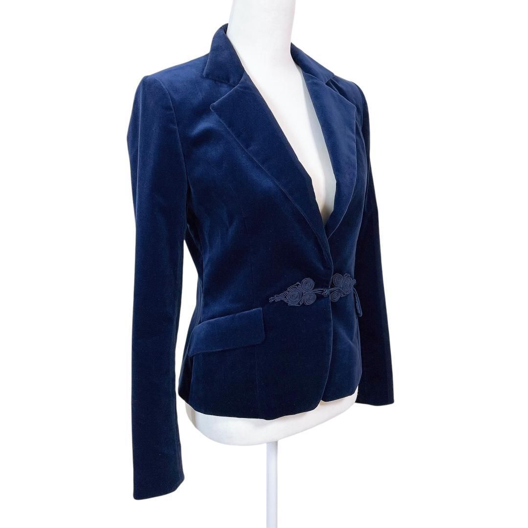 ヴィヴィアンタム ベロア テーラード ジャケット 0 ネイビー