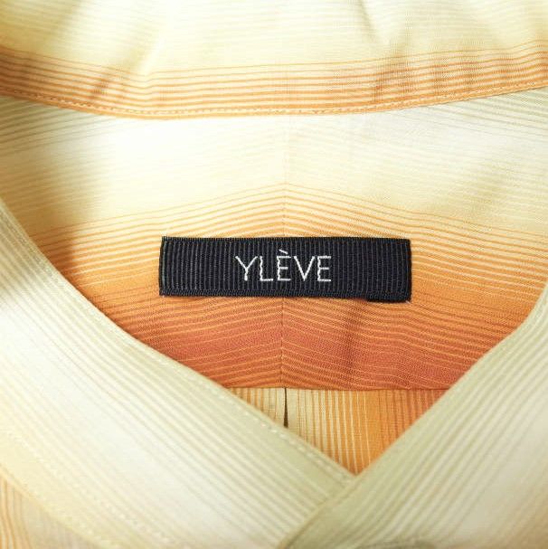 新品 YLEVE イレーヴ 日本製 OMBRE STRIPE S/S SH オンブレストライプ