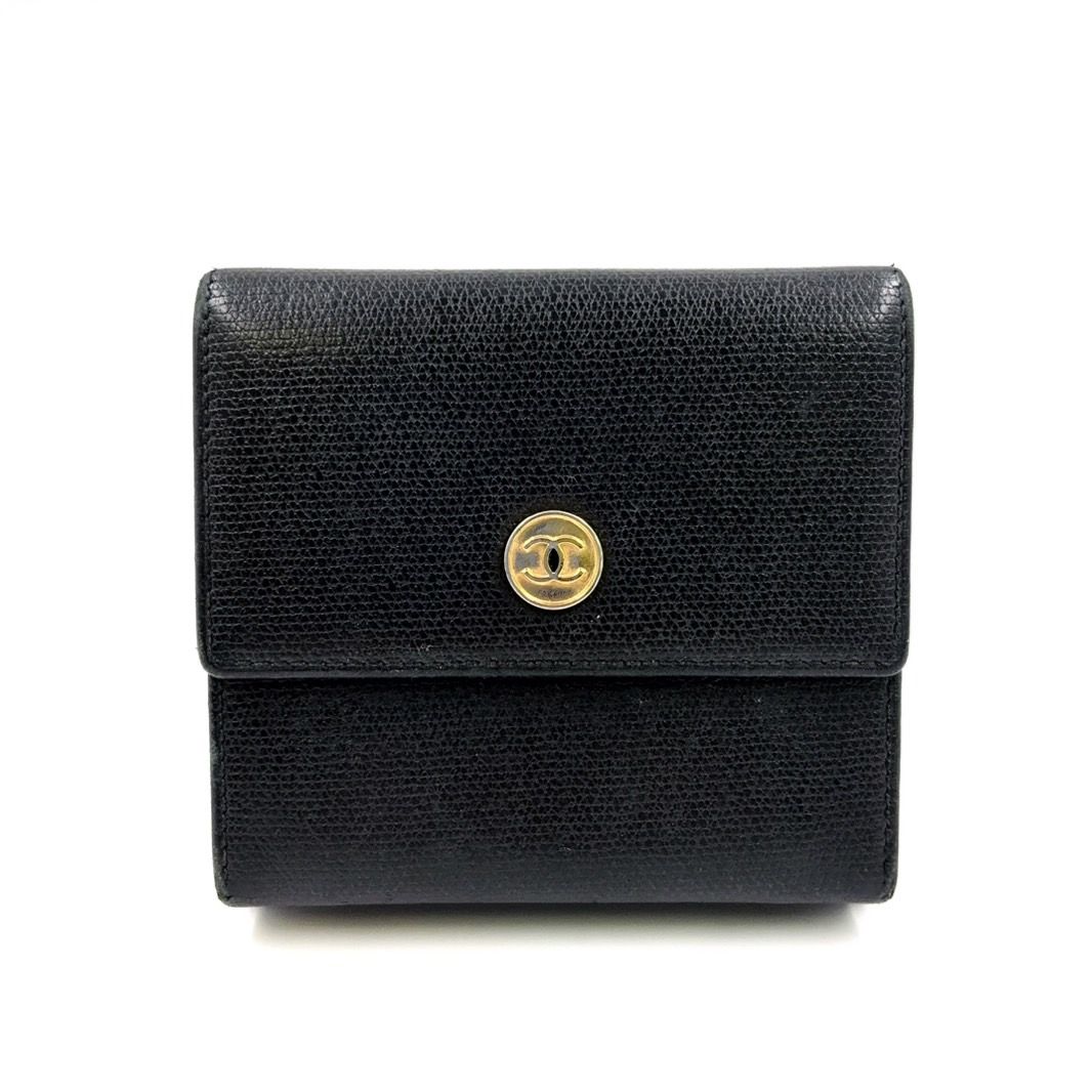 CHANEL ココボタン　長財布 シャネル ココボタン レザー 長財布 ブラック A20904 | 【オオクラヤ