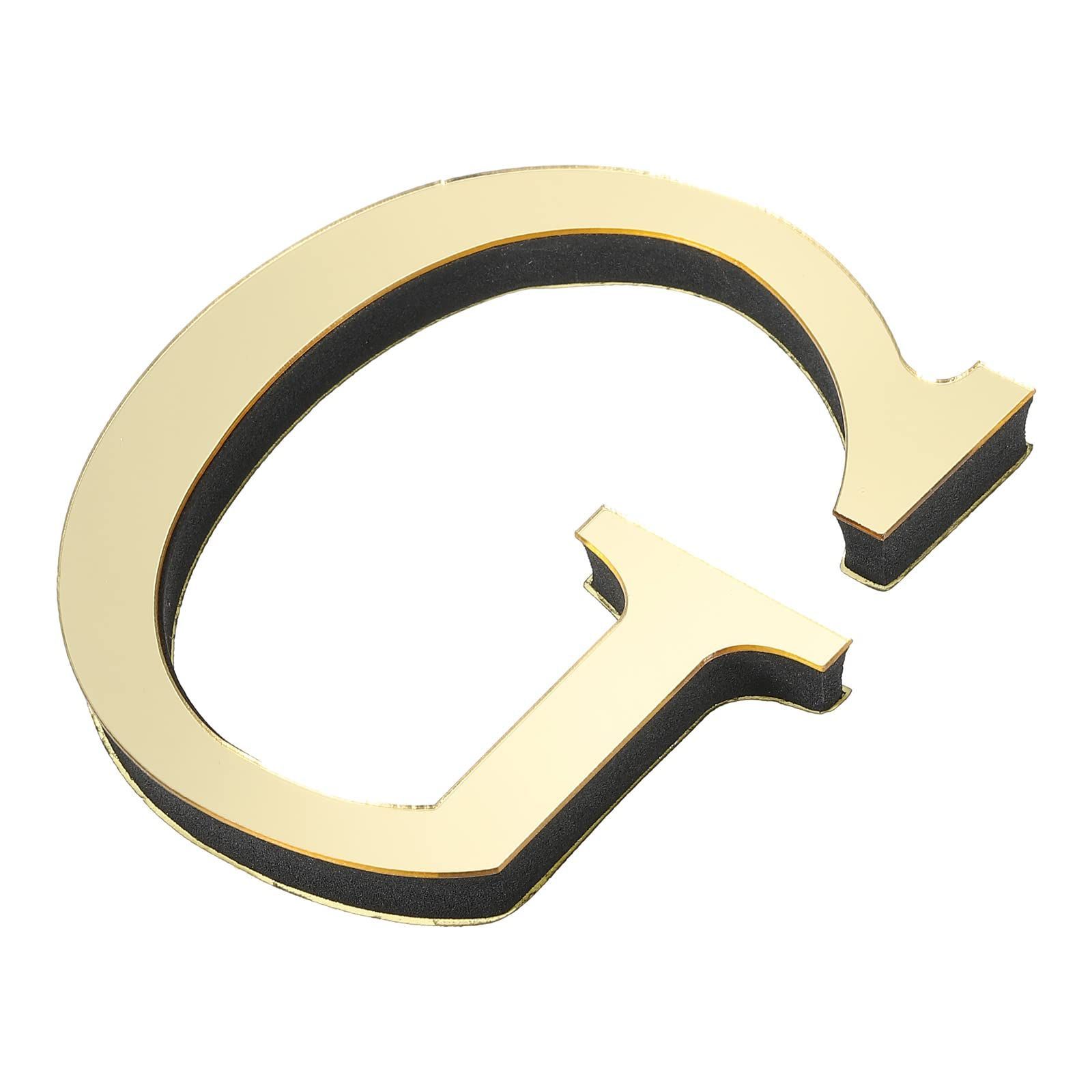 数量 自己粘着 家の装飾レター レターG サインアートステッカーデカール 3Dアルファベットウォールステッカー DIYホームデコレーション用 PATIKIL ライトゴールド