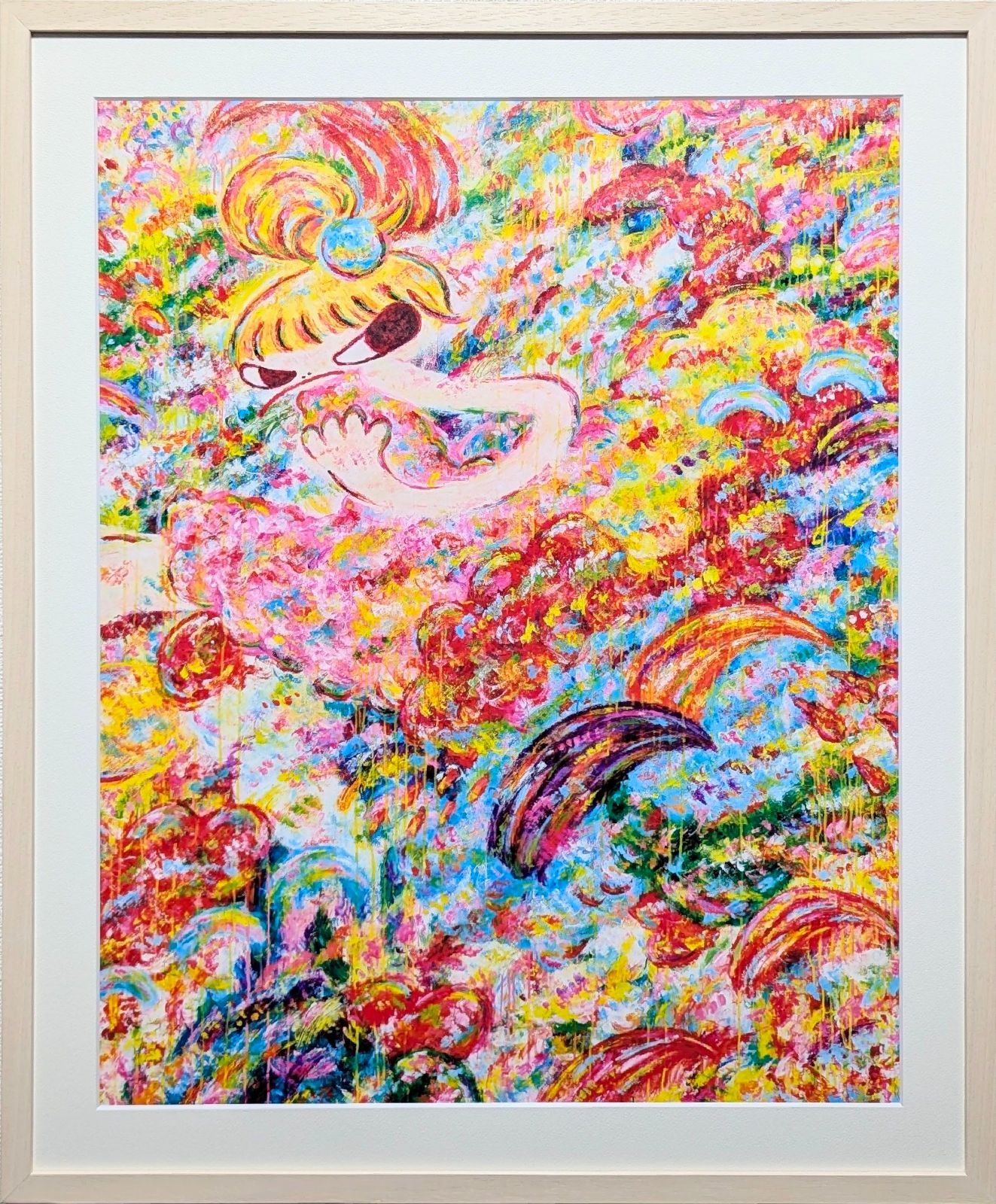 真作 ロッカクアヤコ 魔法の手 額付