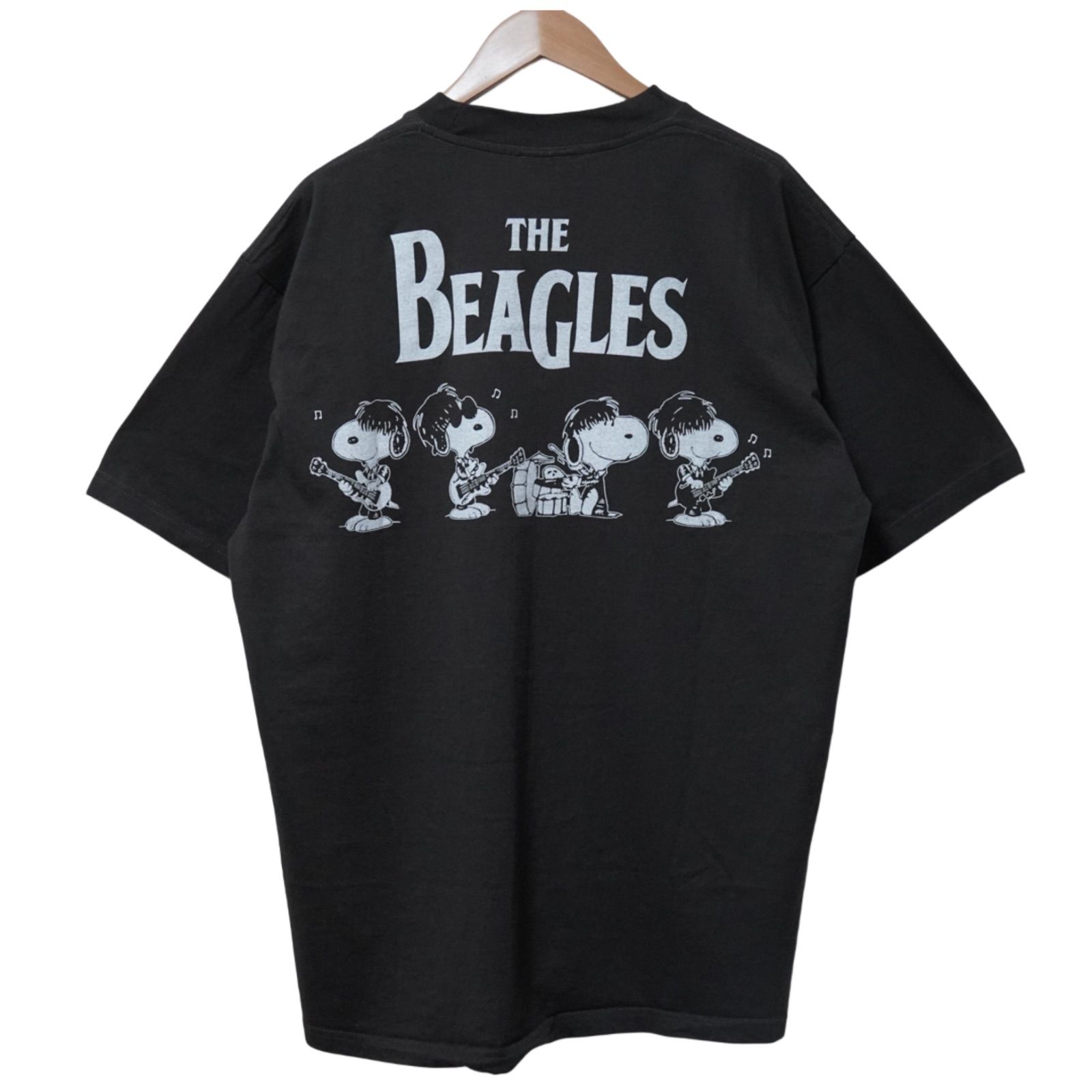 ビートルズ Tシャツ XLサイズ 黒 スヌーピー ビートルズ Tシャツ XLサイズ ブラック ヘインズ