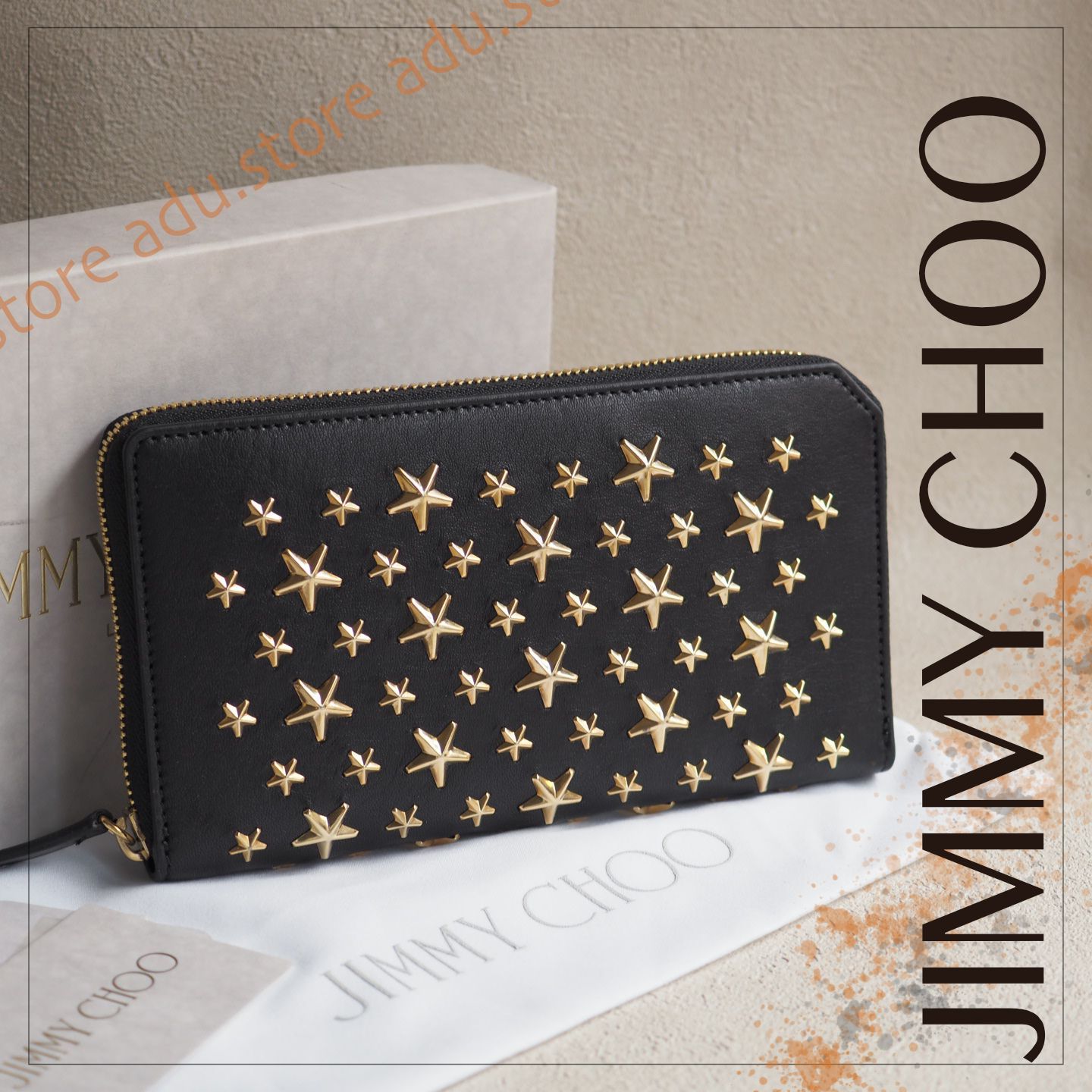 ジミーチュウジミーチュウ JIMMYCHOO 財布 カーナビー ブラック スター レディース