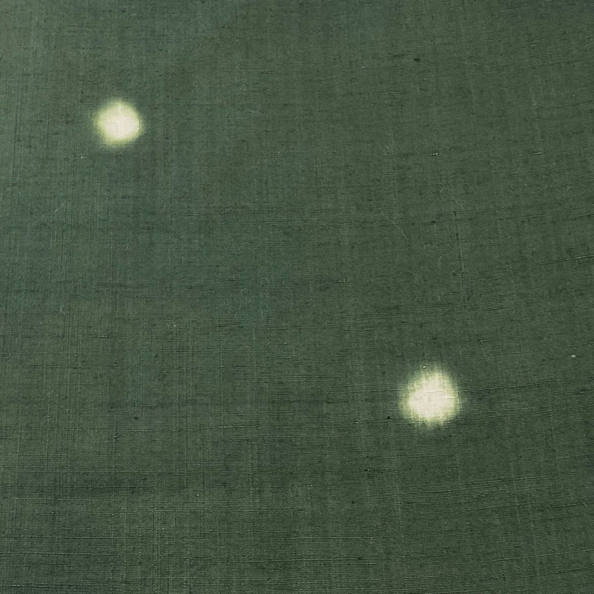 反物 秀品 小紋 紬地 ホタル絞り 幾何学模様 灰緑 正絹