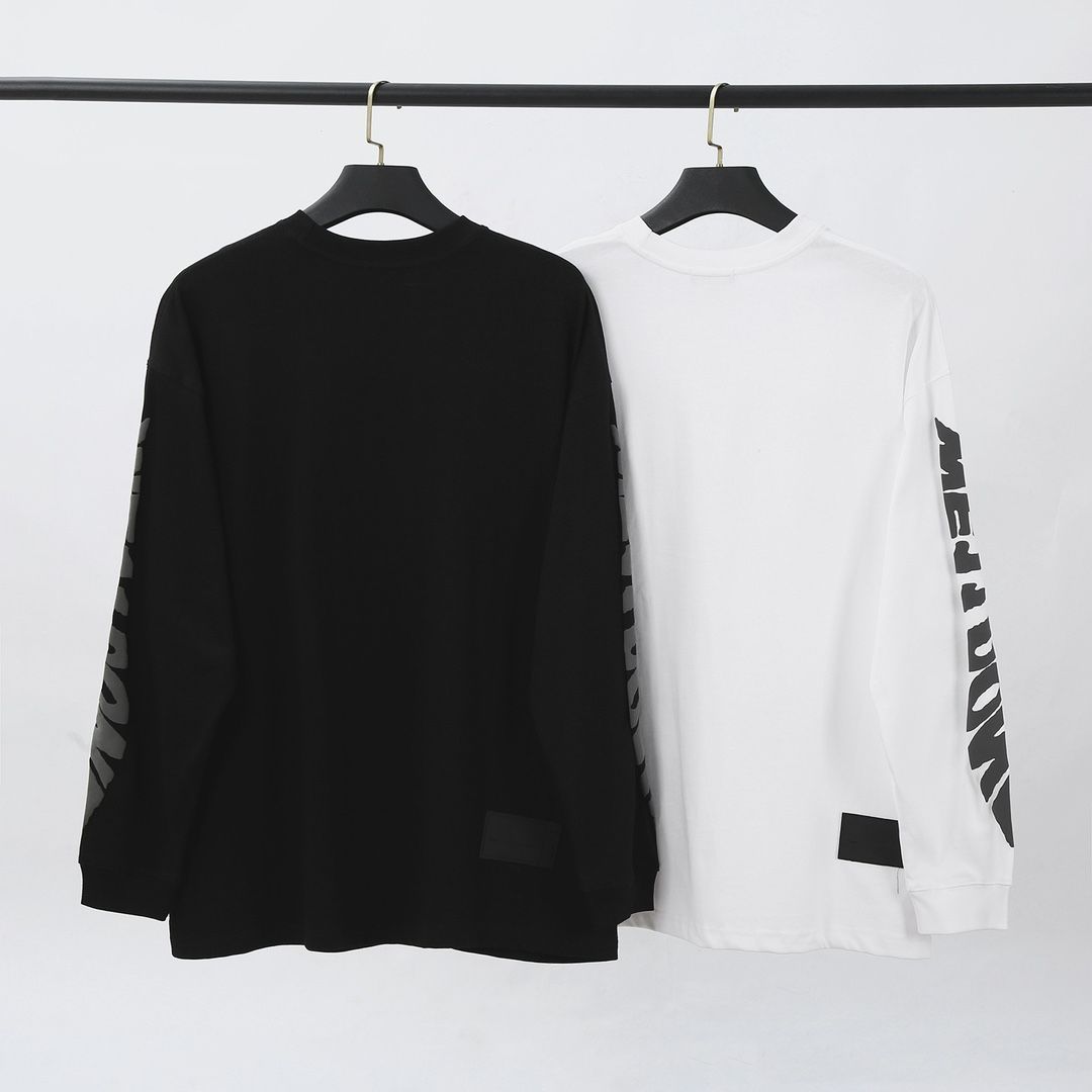 we11done (ウェルダン) 20AW LOGO LONG SLEEVE T-SHIRT ロゴプリントクルーネック長袖Tシャツホワイト - メルカリ