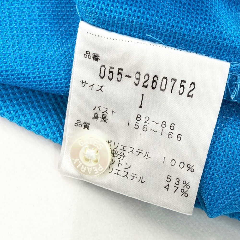 サイズ：1 PEARLY GATES パーリーゲイツ 半袖ポロシャツ ブルー