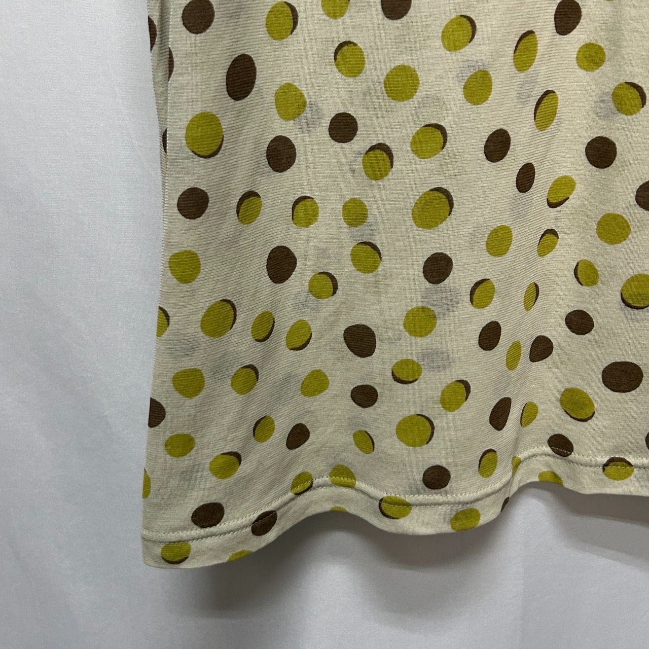  慈雨 40 ベージュ系 ノースリーブカットソー 水玉 トップス センソユニコ ノースリーブ Tシャツ カットソー