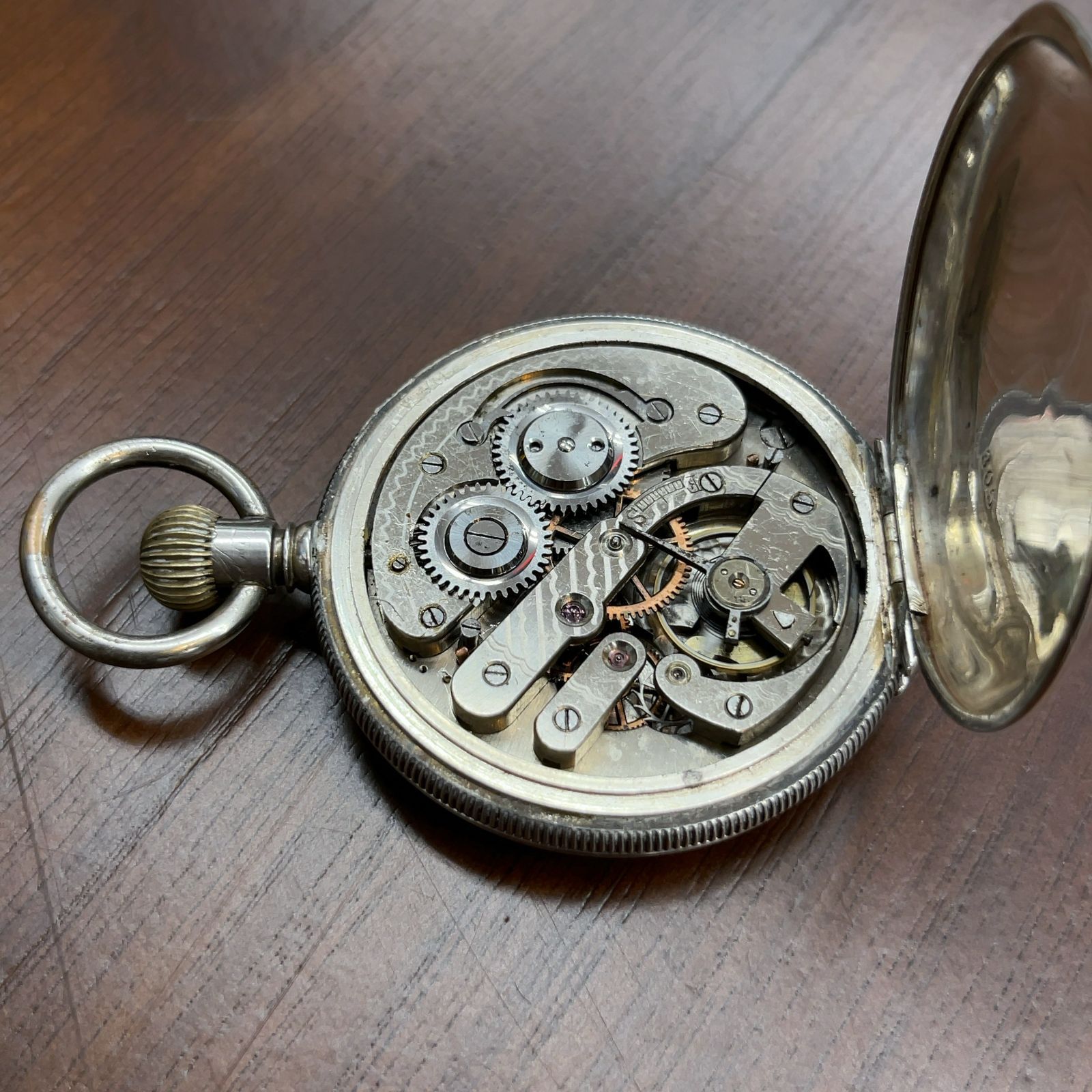 商館時計 懐中時計 銀製 アンティーク 商館時計 1900年頃 明治期 シルバー900 懐中時計 アンティーク 手巻き