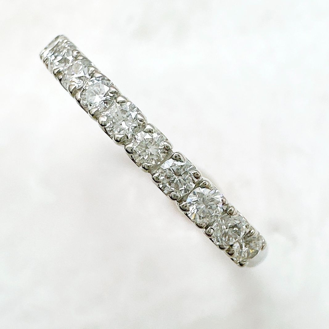 美品/人気🌟VENDOME ハーフエタニティ 0.37ct プラチナ リング 約10号 U