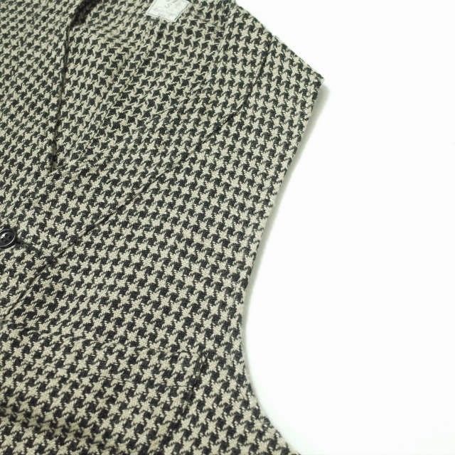 ANATOMICA SAGAN VEST HOUNDSTOOTH LINEN S - メルカリ