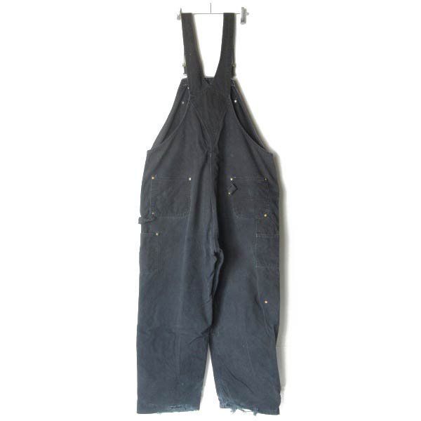 00s carhartt R01 BLK ダブルニー ダック オーバーオール 黒 実寸W48