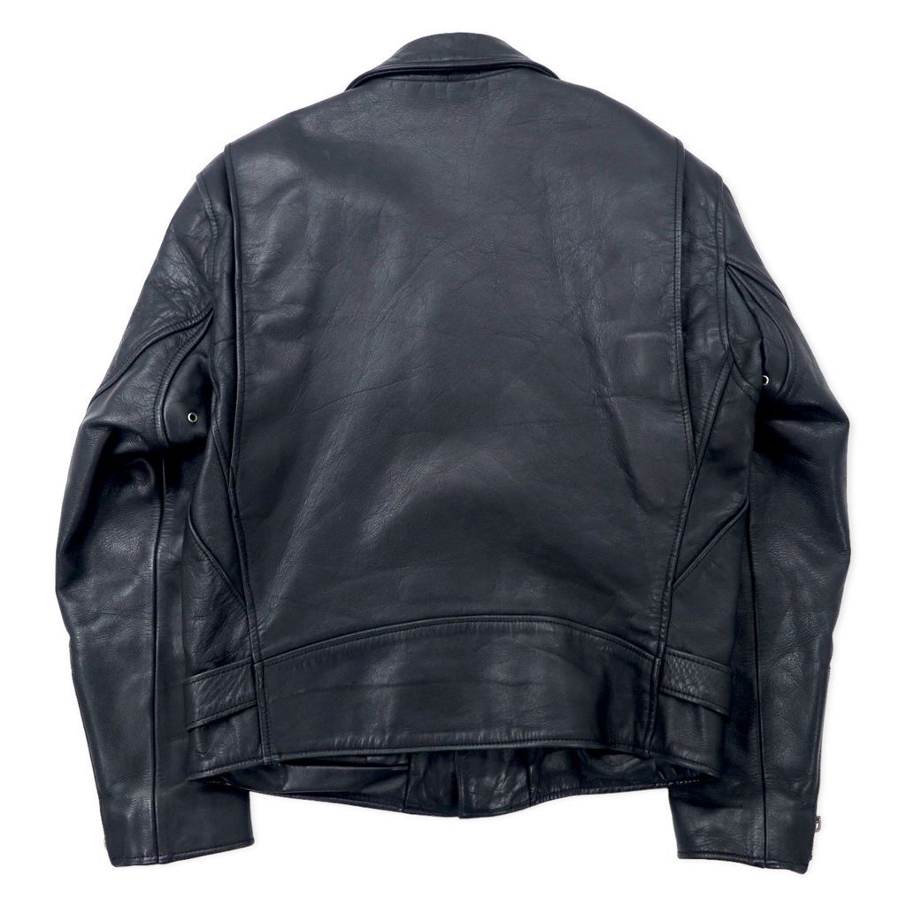 VINTAGE GENUINE LEATHER CUIR NATUREL RIDERS JACKET ダブル