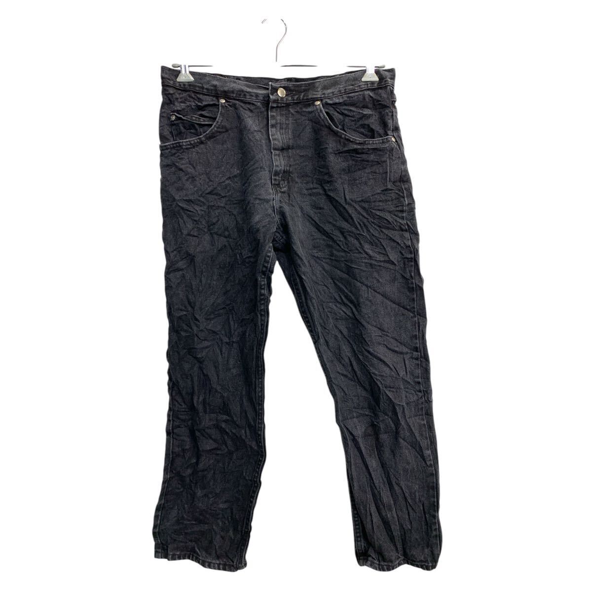 Wrangler デニムパンツ W34 ラングラー リラックスフィット ブラック コットン 古着卸 アメリカ仕入 2502-651