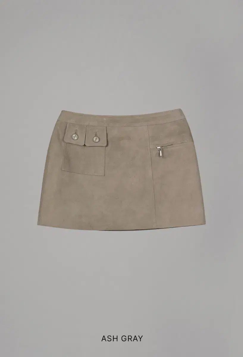 オーバーデューフ スウェード ミニ スカート アッシュグレー