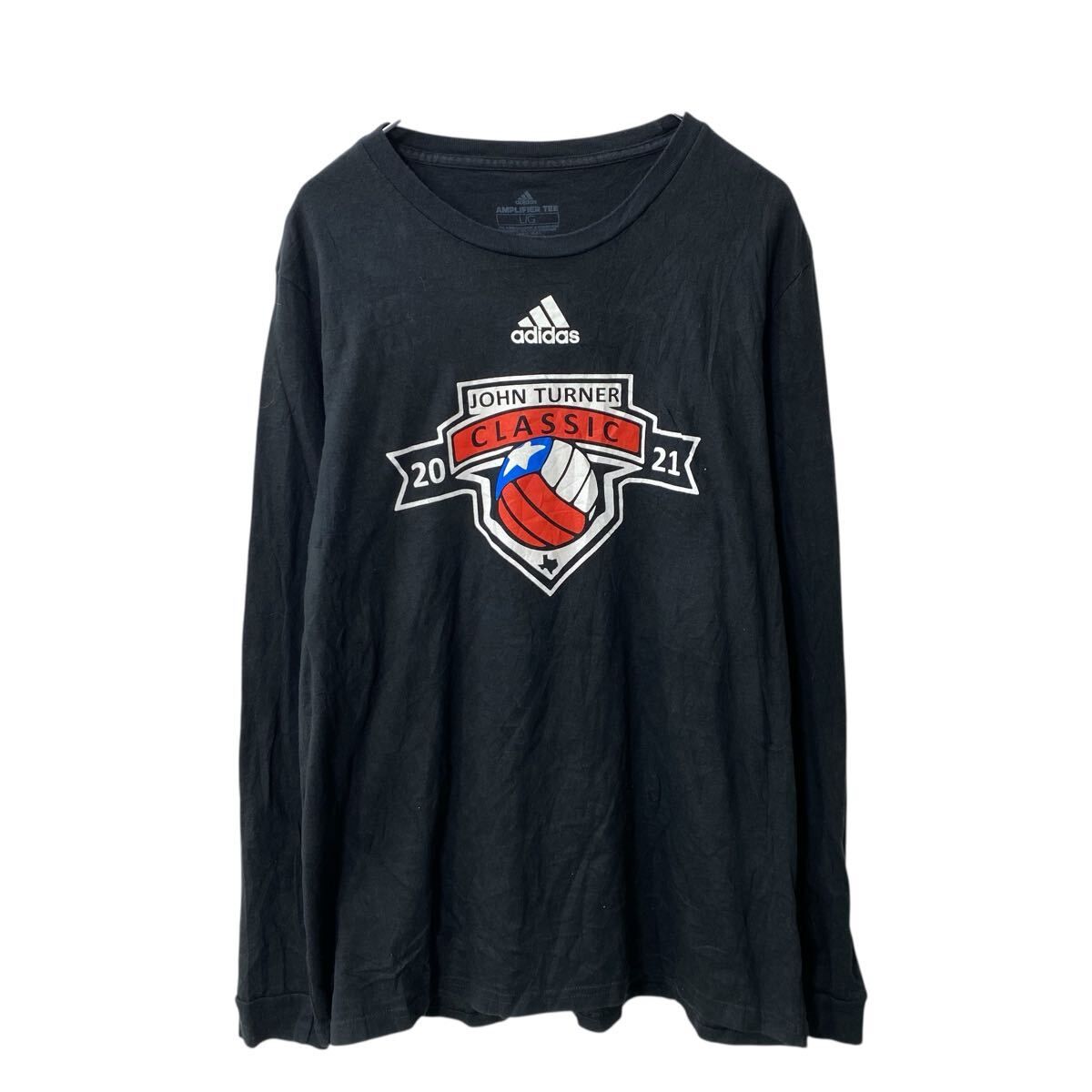 adidas 長袖 プリントTシャツ L ブラック アディダス adidas 長袖 プリントTシャツ L ブラック アディダス