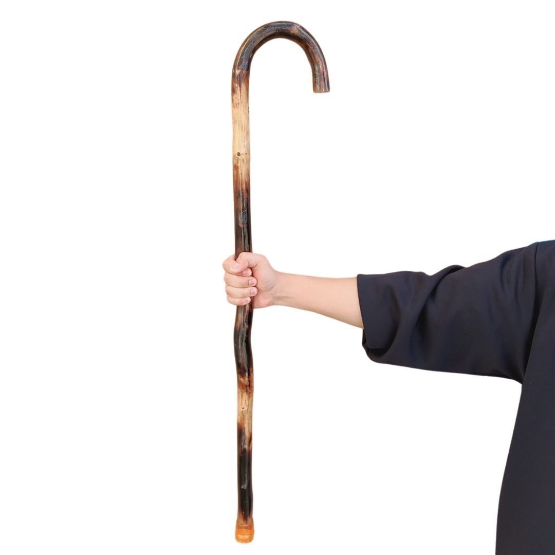 杖 木製 一本杖 一本物 ステッキ つえ C字型 おしゃれ 高級 男性 女性