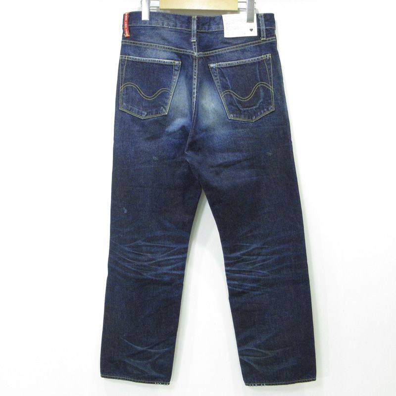 三重本店 W TAPS ダブルタップス DAZED AND CONF 加工ボタンフライデニムパンツ ダメージ加工 092LTDT-PTM02 ブルー ネイビー サイズ S 107