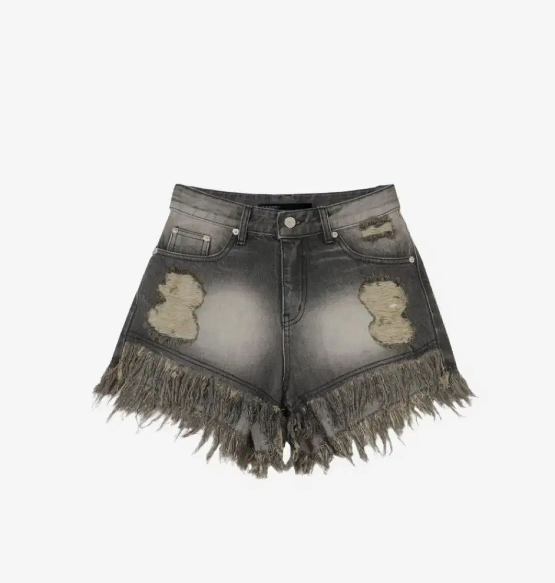 Bohemseo ダメージ加工 グレーショートパンツ