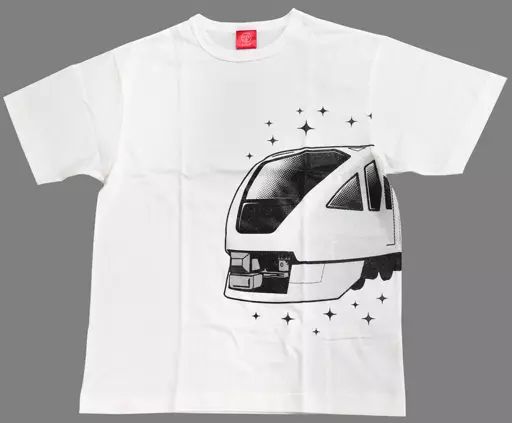 Tシャツ　東武N100系電車スペーシアX Tシャツ ホワイト メンズMサイズ 「スペーシアX×OJICO」 中古】Tシャツ 東武N100系電車スペーシアX Tシャツ ホワイト