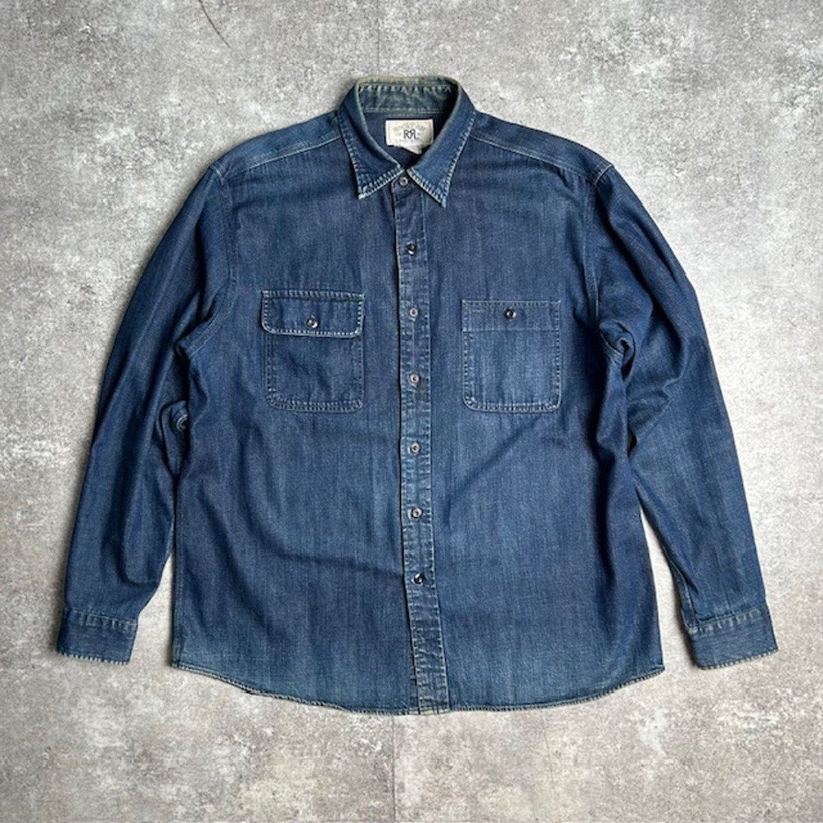 RRL Ralph Lauren ダブルアールエル 白タグ デニムシャツ ラルフ 