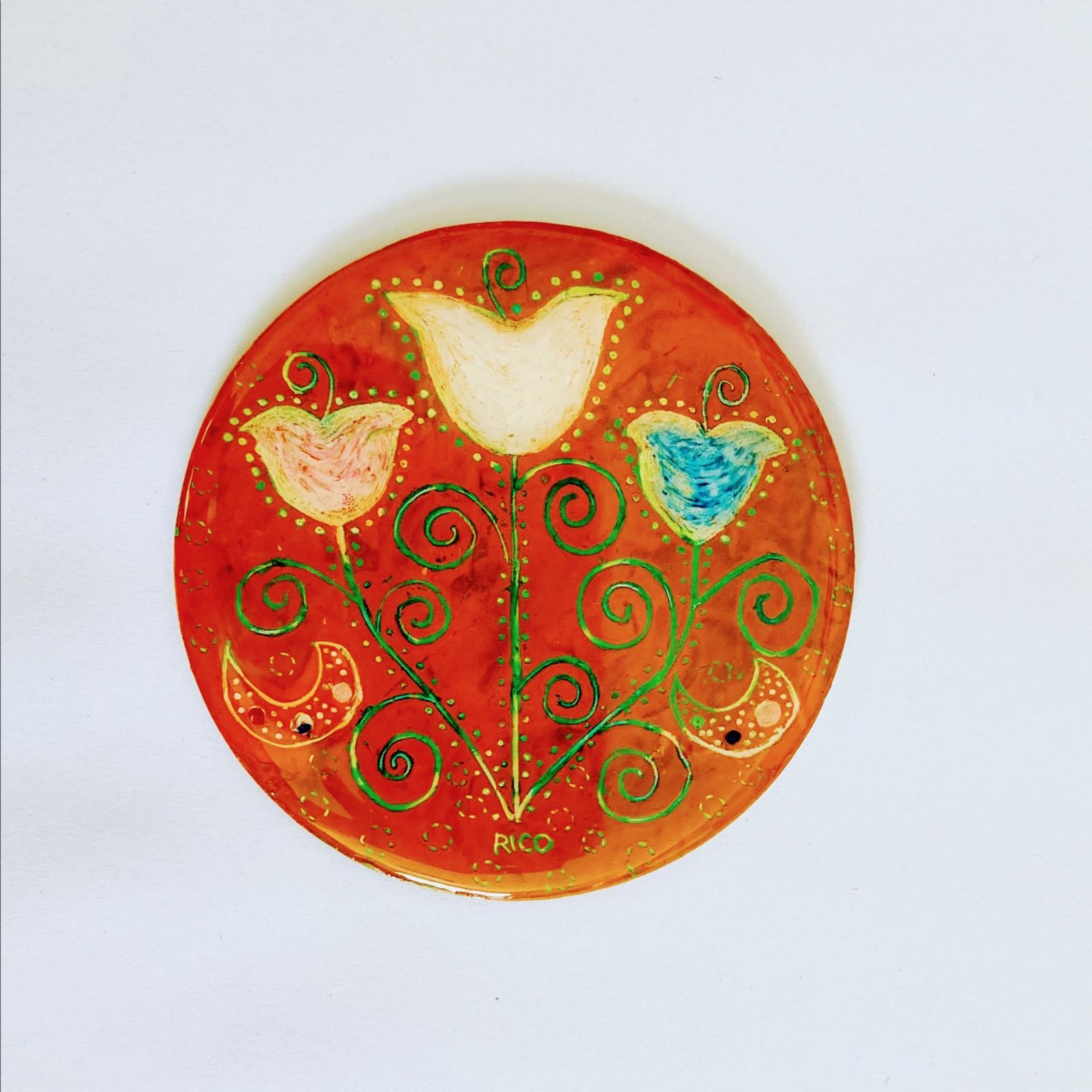 スクラッチアート 完成品 オリジナル ハートモチーフ 一点物 現品 スクラッチアート 完成品 オリジナル ハートモチーフ 一点物 現品