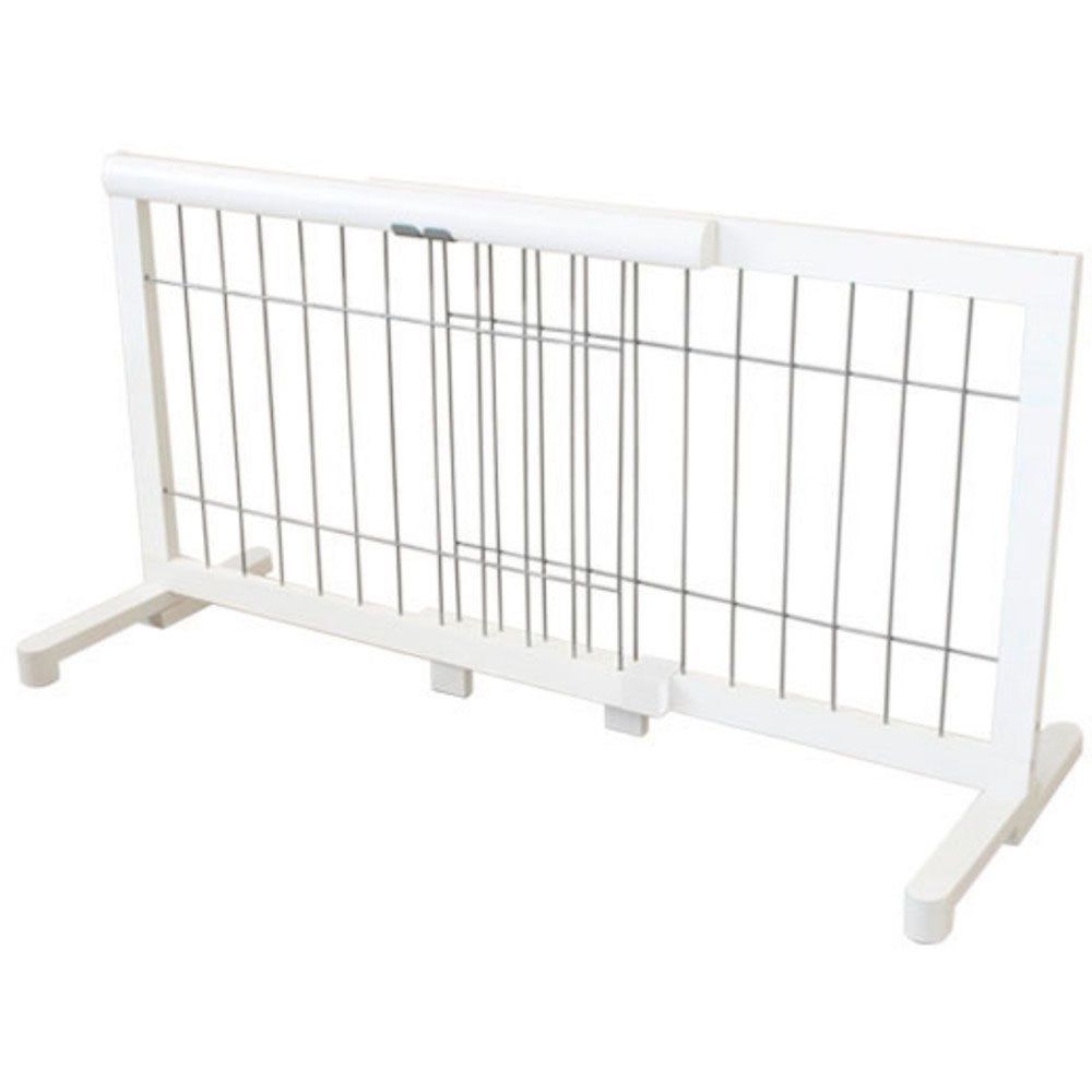 ペットゲート アイリスプラザ ホワイト×シルバー 高さ50cm 設置幅67-116cm