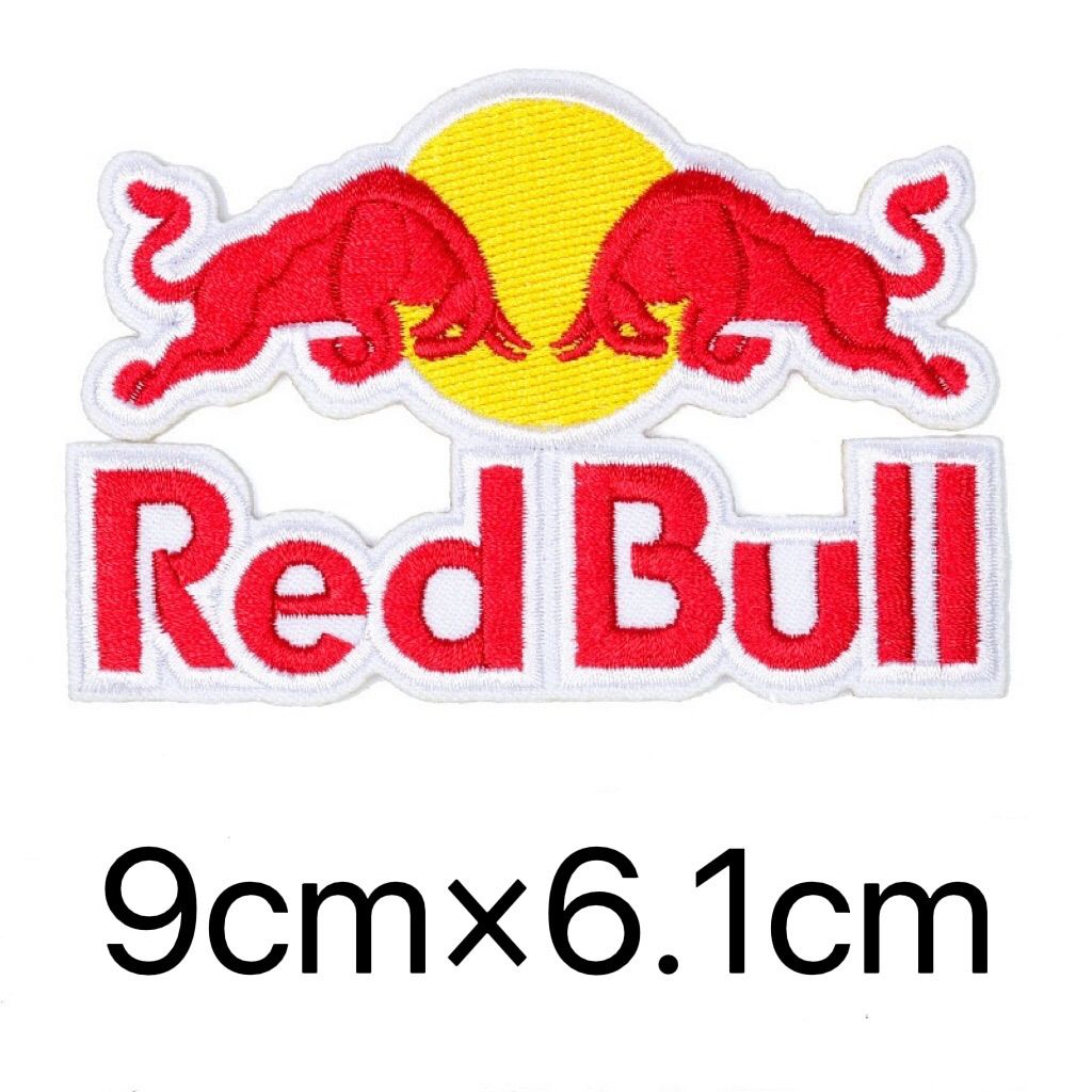 Red Bull レッドブル ロゴ 刺繍 アイロンワッペン - メルカリ
