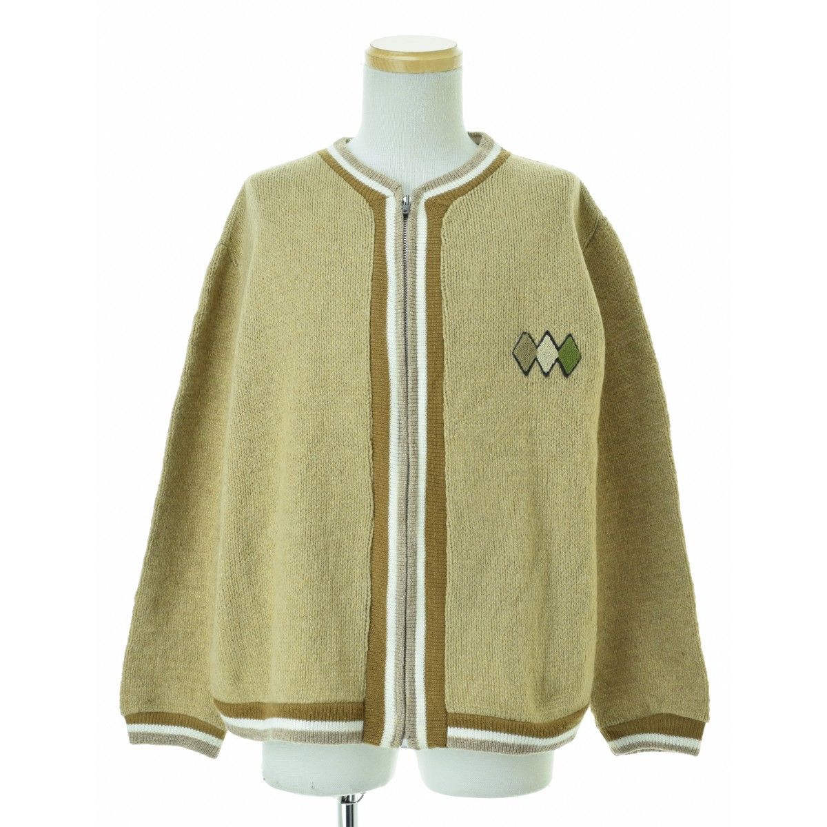 【PILGRIM】60s ジップアップ長袖カーディガン 驚きの破格値，得価】 【PILGRIM】60s ジップアップ長袖カーディガン