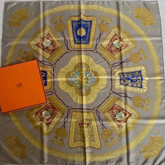 値下げ！HERMES エルメス カレ90 スカーフ Poste et Cavalerie ...