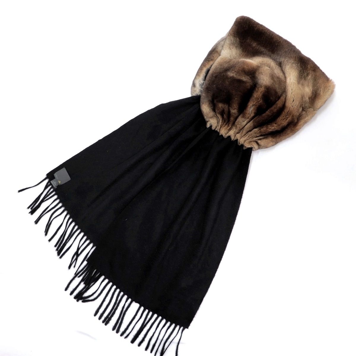 美品】 フェンディ キャンディ ストール シェアード リアルファー  