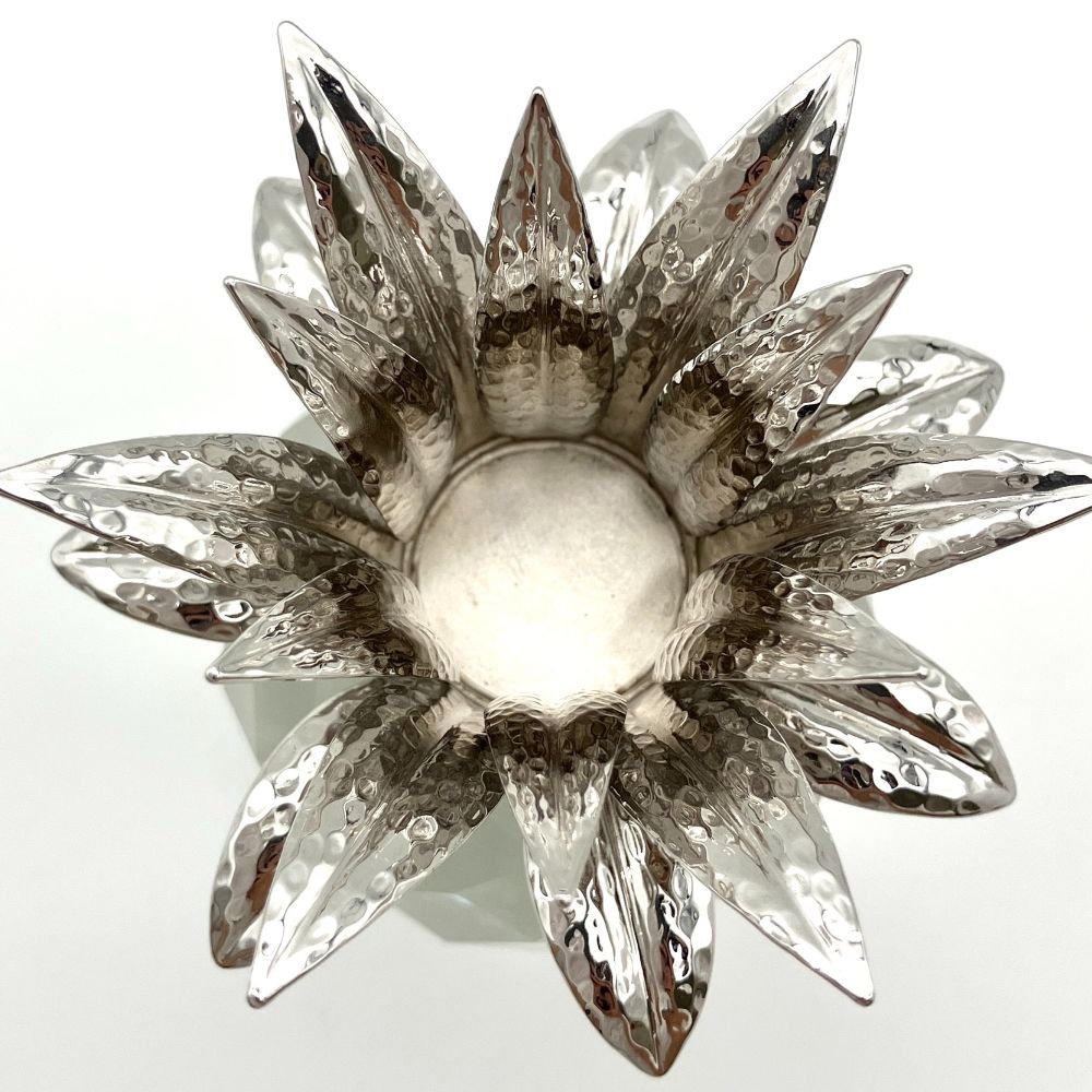 SWAROVSKI - スワロフスキー SWAROVSKI パイナップル キャンドルホルダー ロジウム 1987年 廃盤品 オブジェ 置物 010078【中古】 スワロフスキー SWAROVSKI パイナップル キャンドルホルダー