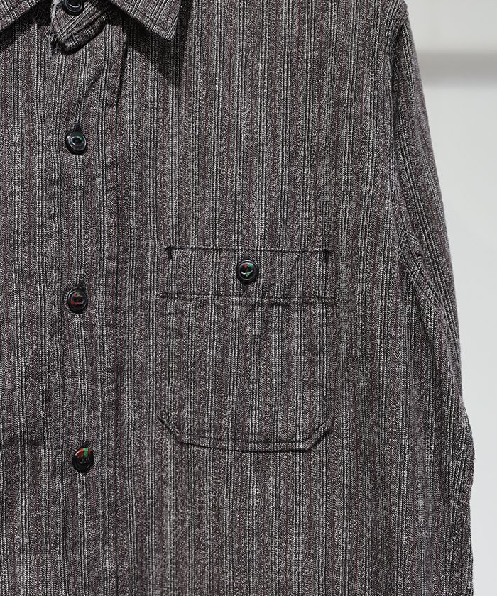 ○テンダーロイン TENDERLOIN ストライプシャンブレーシャツ / XS