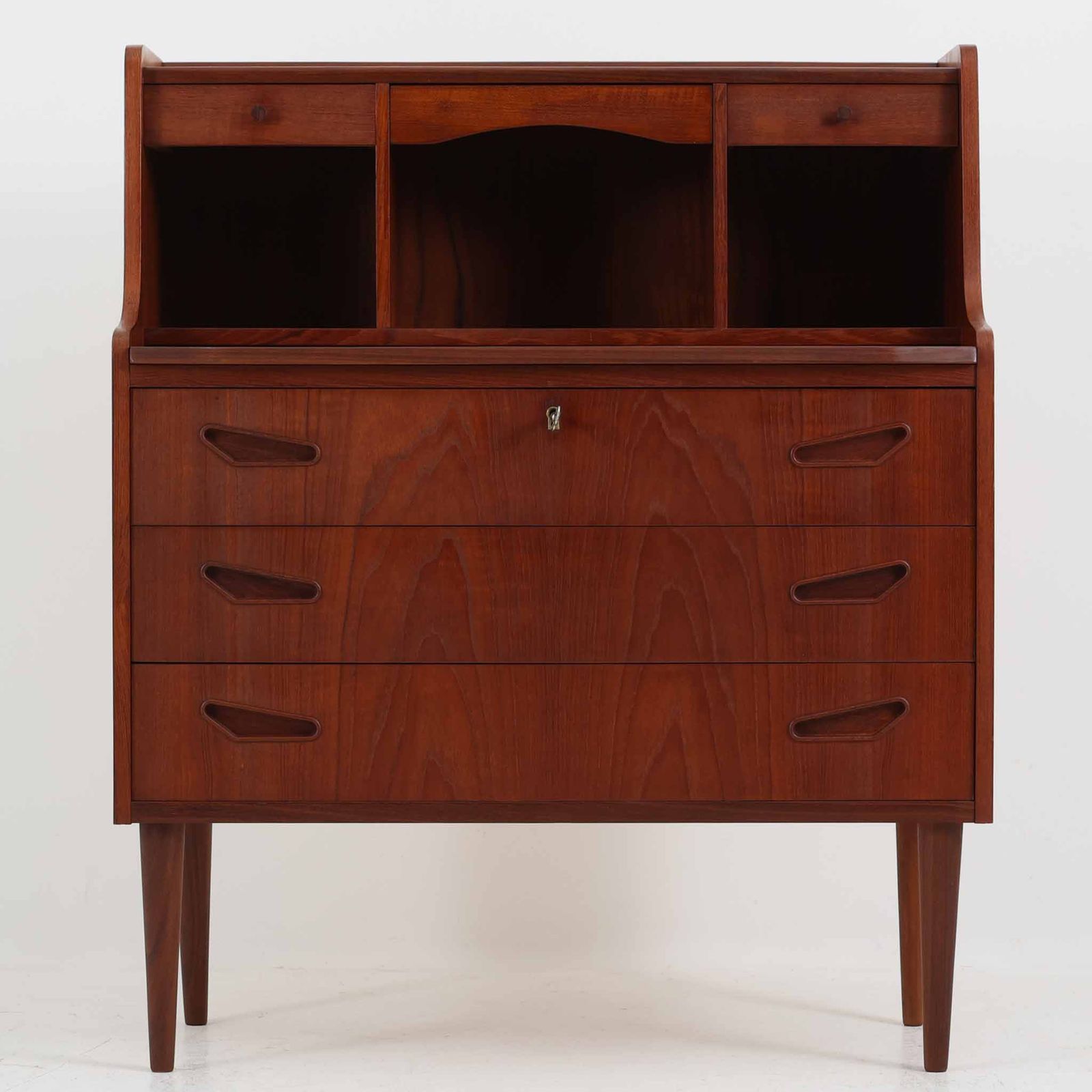 ライティングビューロ チーク 幅85cm デンマーク製 北欧ビンテージ家具 木製 収納家具 デスク 机 北欧インテリア ビンテージ DK15634