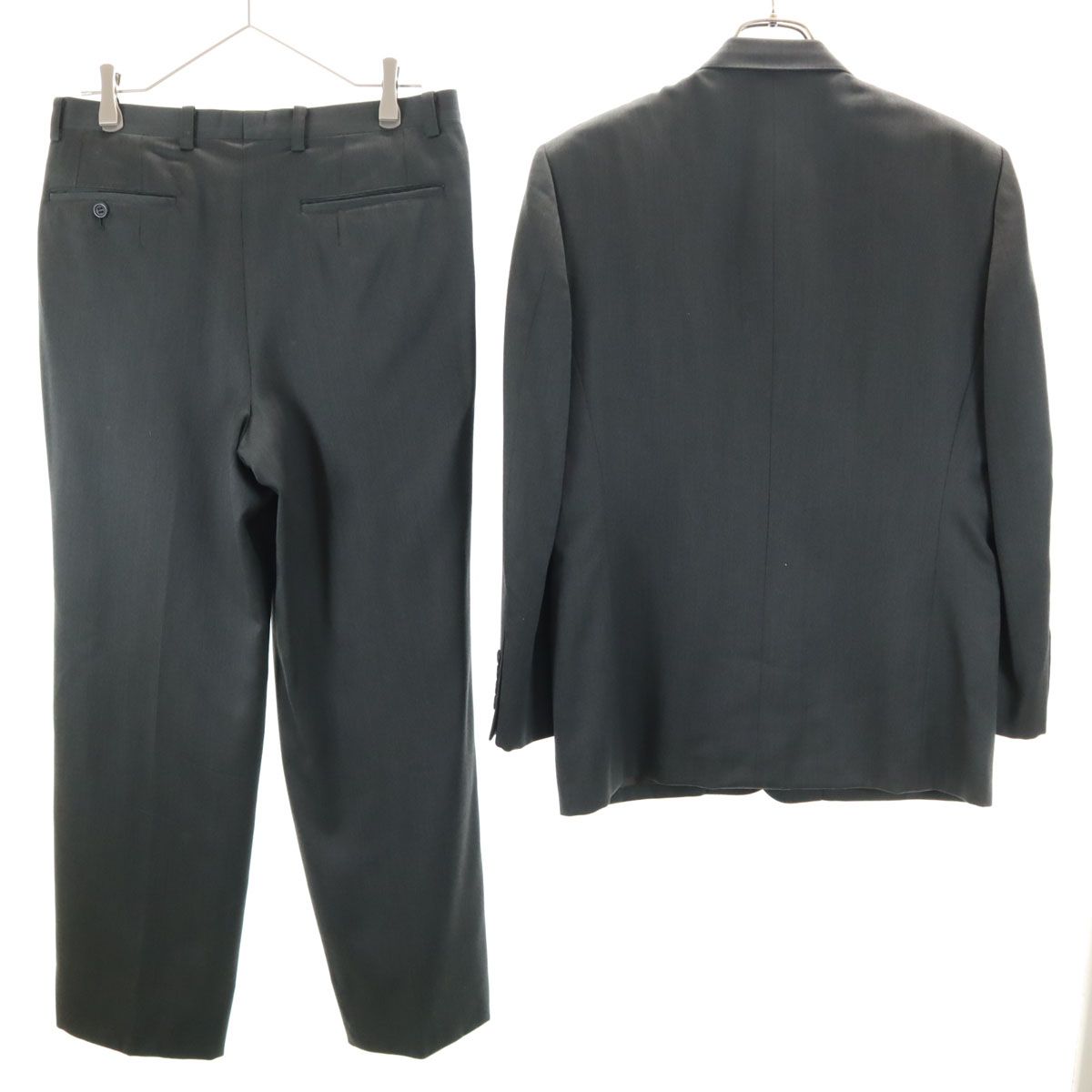 GIVENCHY ジバンシィ 90s ウール スーツ 上下 セットアップ グレー メンズ 古着