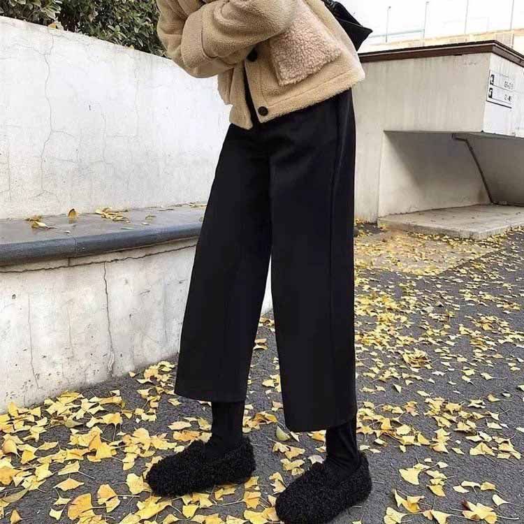 レディースセットアップ ワイドパンツ レディース 秋冬ガウチョパンツ 上下セg Amazon | [HAUTE] レディース パンツスーツ セットアップ 2点