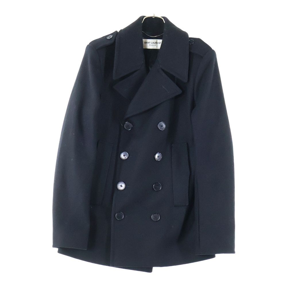 SAINT LAURENT PARIS サンローランパリ 15AW エディ期 ウール ピーコート ブラック 394514 Y960J