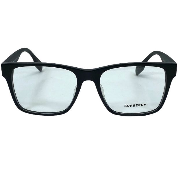 バーバリー B 2393-D 3464 55 17 145 眼鏡 メガネ アイウェア スクエアフレーム ロゴ フルリム アセテート ブラック BURBERRY