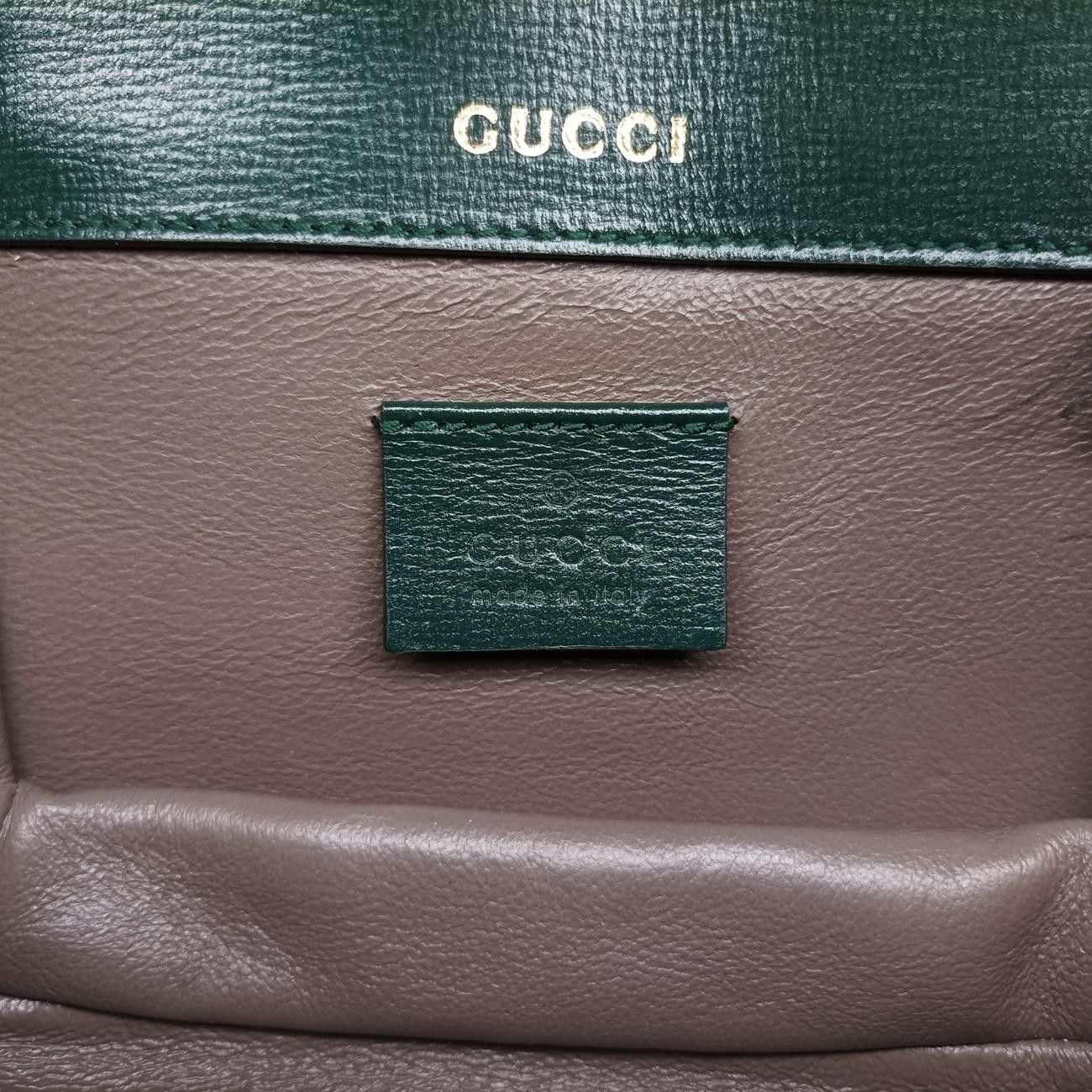 グッチGucciシルヴィ 1969グリーンレザー615965C032906287