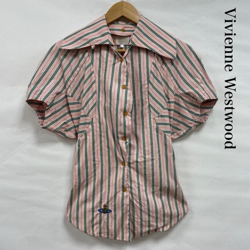 Vivienne Westwood ストライプ半袖シャツ Vivienne Westwood ヴィヴィアンウエストウッド シャツ、ブラウス 半袖