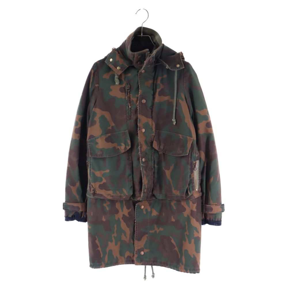 GOLDEN GOOSE DELUXE BRAND (ゴールデングースデラックスブランド) キルティング ライナー 付き カモフラージュ フィールド ジャケット カーキ