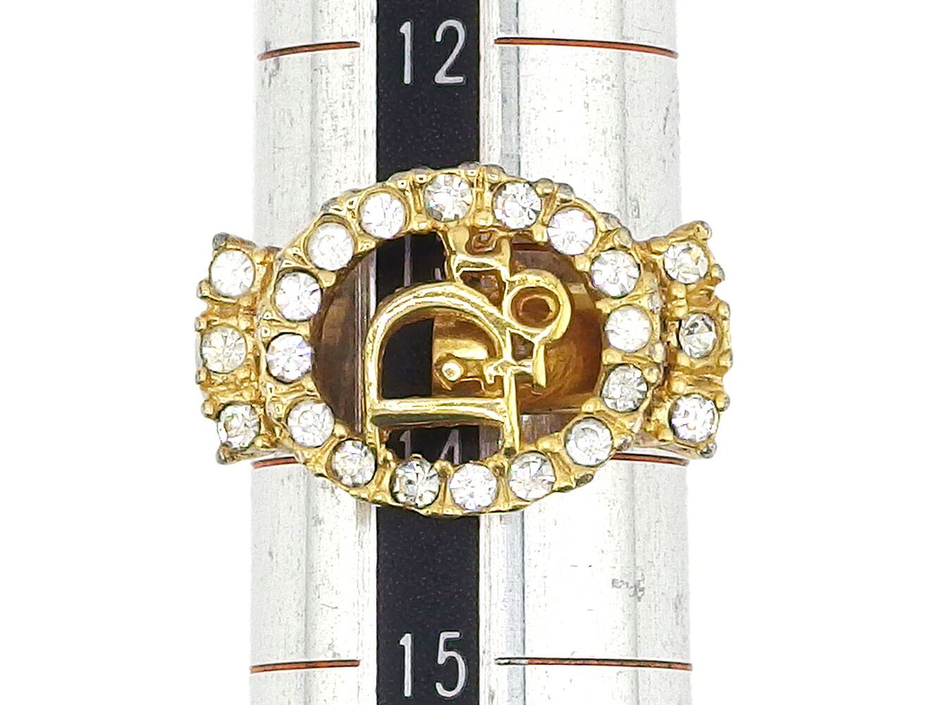 Dior ラインストーン ロゴリング Christian Dior(クリスチャン